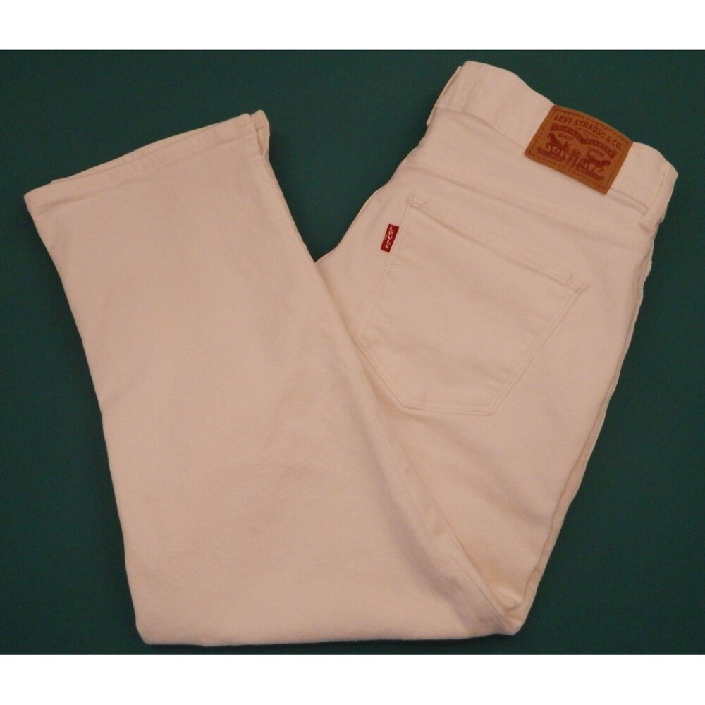 Levi's Womens White Classic Capri Mid-Rise Jeans Size 28 Measure 29.5 X 21 Low $